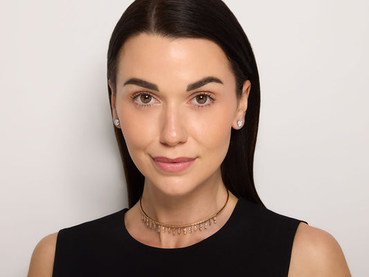 Suzanne Kalan 'Cascade Fireworks' Diamond Choker in 18K Rose Gold