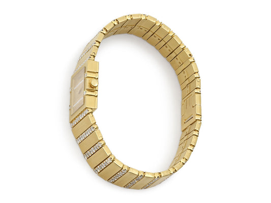 Vintage Piaget 'Polo' Diamond Watch in 18K Gold