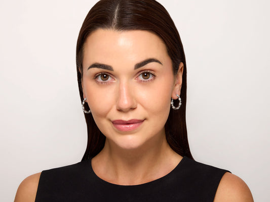 Diamond Earrings in 18K White Gold