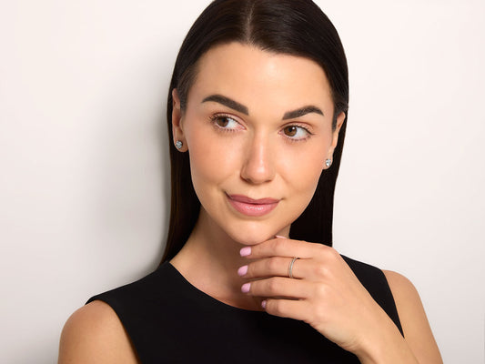 Tiffany & Co. Pair of 'Soleste' Diamond Eternity Bands in 18K White and Rose Gold