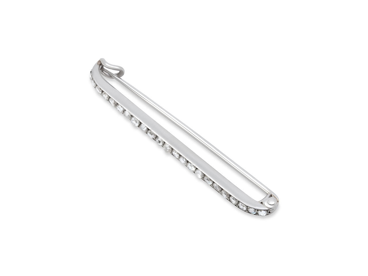 Antique Edwardian Cartier Diamond Pin in Platinum