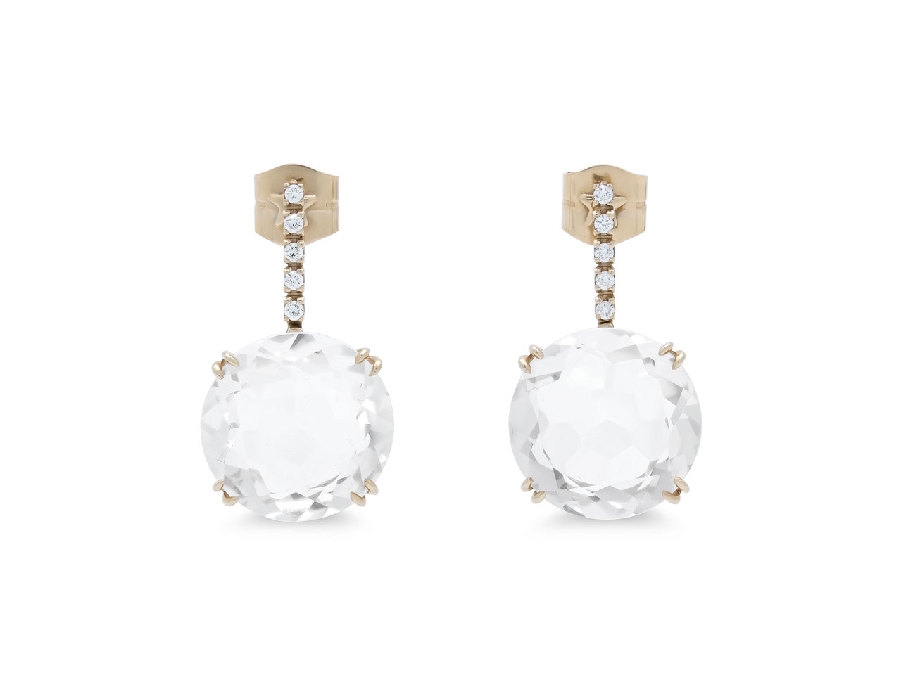 H.Stern 'Cobblestone' Rock Crystal and Diamond Earrings in 18K Gold