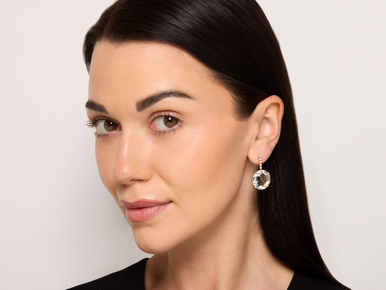 H.Stern 'Cobblestone' Rock Crystal and Diamond Earrings in 18K Gold