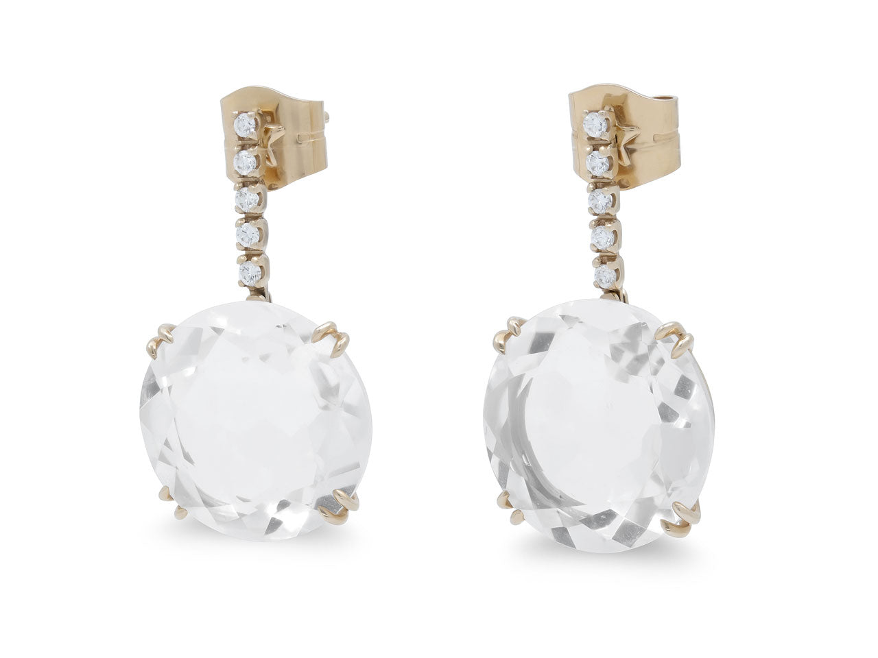 H.Stern 'Cobblestone' Rock Crystal and Diamond Earrings in 18K Gold
