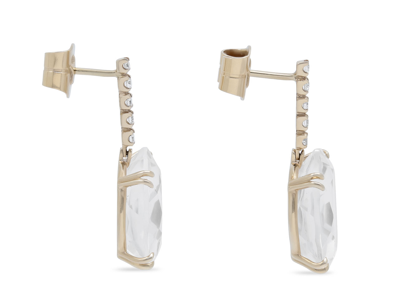 H.Stern 'Cobblestone' Rock Crystal and Diamond Earrings in 18K Gold