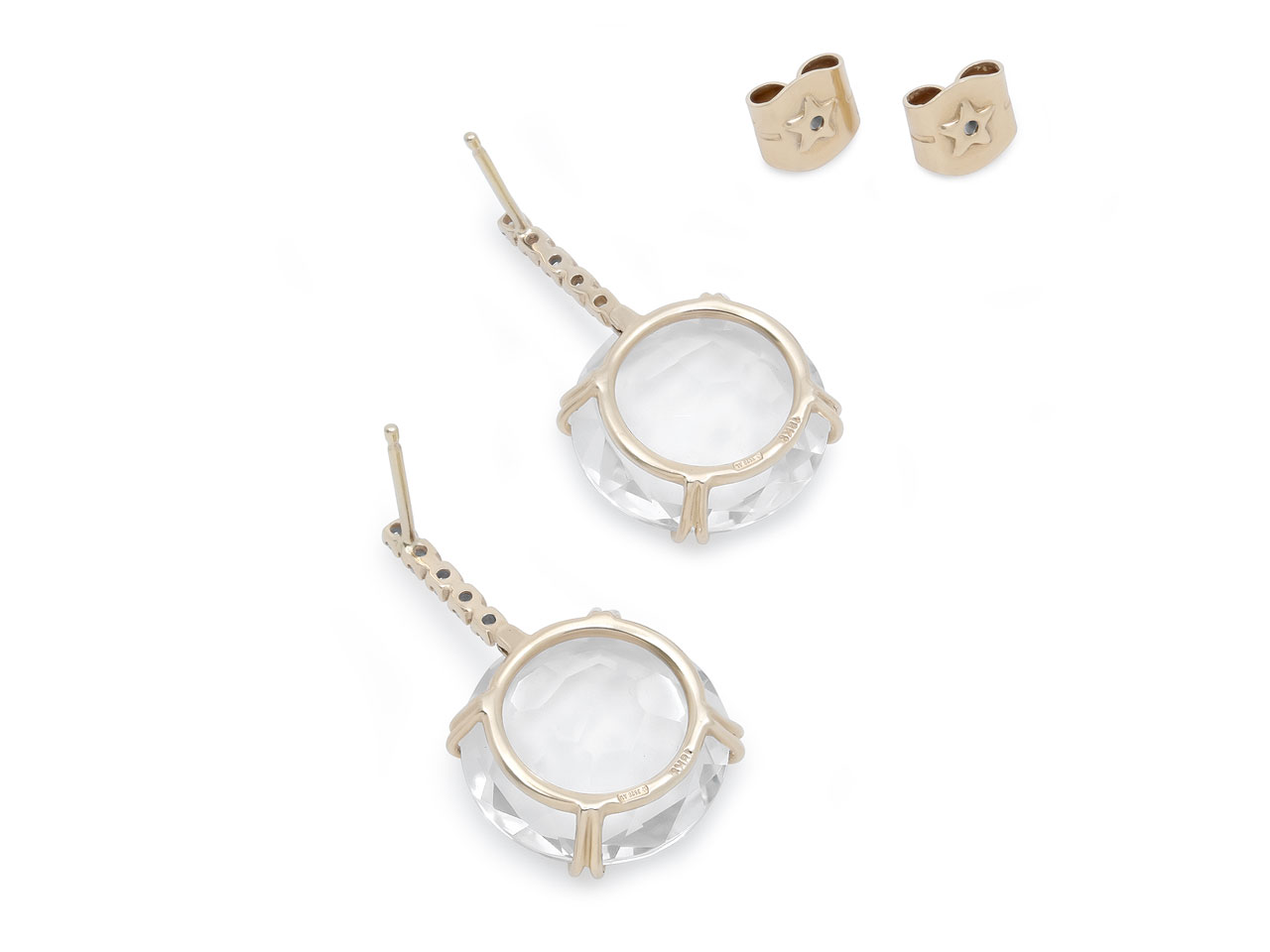 H.Stern 'Cobblestone' Rock Crystal and Diamond Earrings in 18K Gold