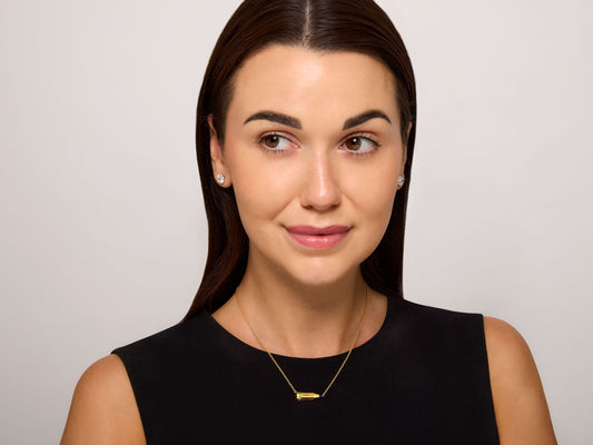 Sally Sohn 'Pencil' Tsavorite Necklace in 18K Gold