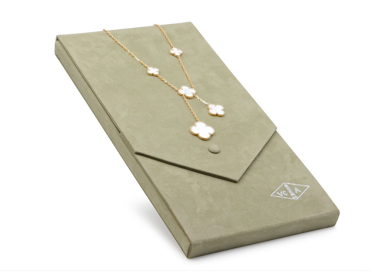 Van Cleef & Arpels 'Magic Alhambra' Mother-of-Pearl Necklace in 18K Gold