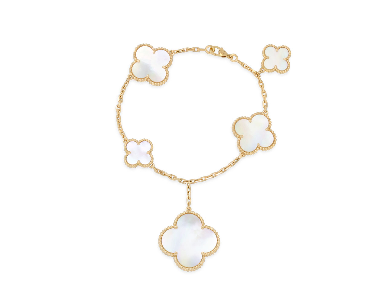 Van Cleef & Arpels 'Magic Alhambra' Mother-of-Pearl Bracelet in 18K Gold