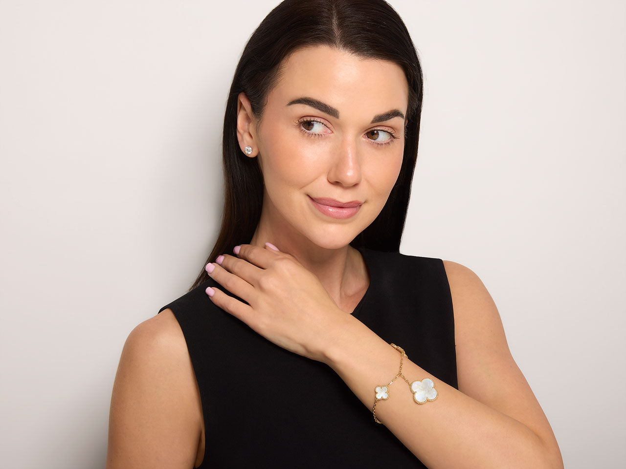 Van Cleef & Arpels 'Magic Alhambra' Mother-of-Pearl Bracelet in 18K Gold
