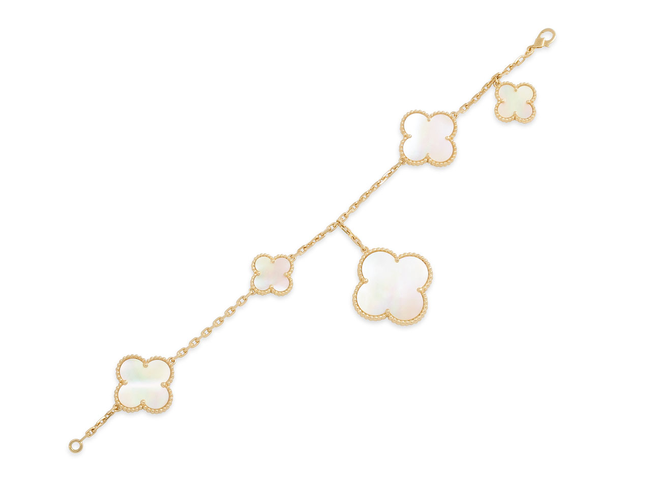 Van Cleef & Arpels 'Magic Alhambra' Mother-of-Pearl Bracelet in 18K Gold