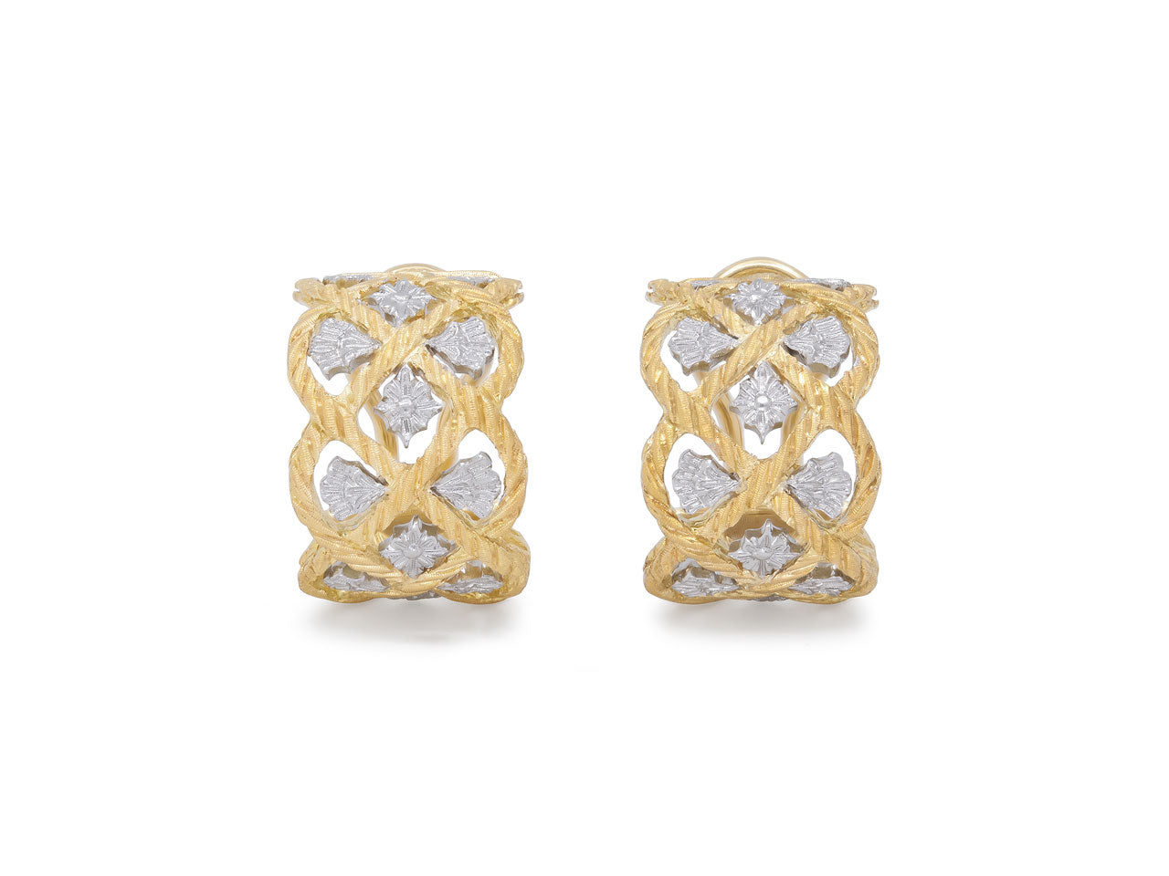 Buccellati 'Étoilée' Hoop Earrings in 18K Gold