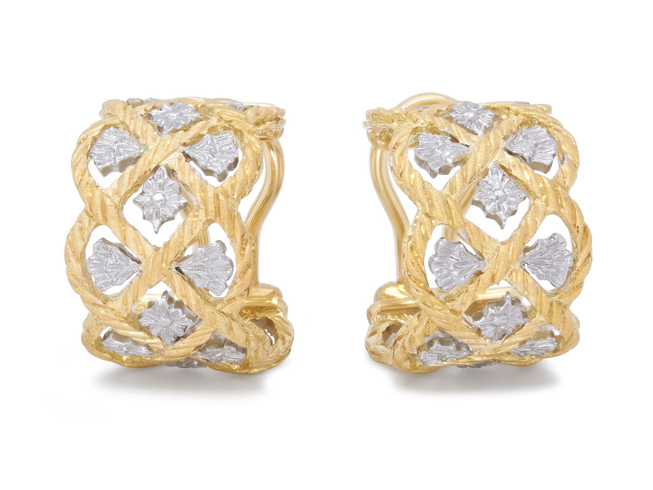 Buccellati 'Étoilée' Hoop Earrings in 18K Gold
