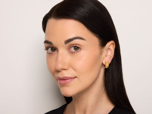 Buccellati 'Macri' Diamond Hoop Earrings in 18K Gold