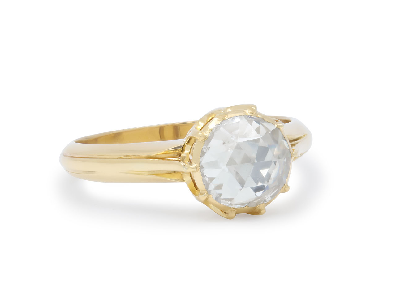Antique-style Rose-cut Diamond Ring in 18K Gold