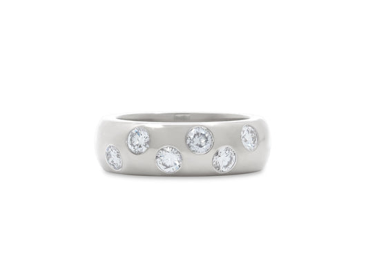 Diamond Band in 18K White Gold