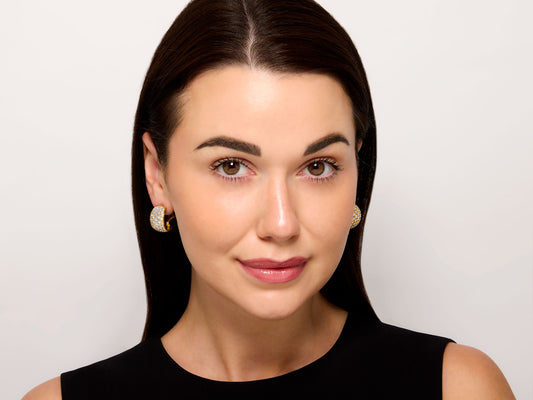 Diamond Hoop Earrings in 18K Gold