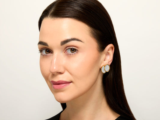 Mid-Century Van Cleef & Arpels Diamond Earrings in Platinum and 18K Gold