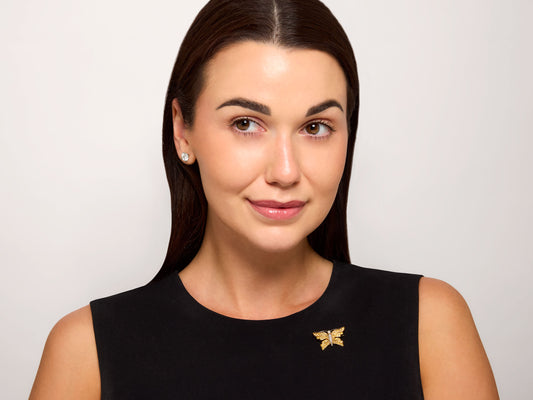 Tiffany & Co. Yellow Diamond Butterfly Brooch in 18K Gold and Platinum