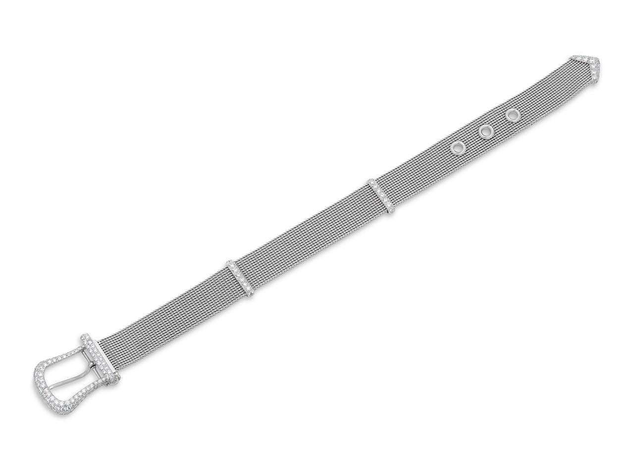 Tiffany & Co. Diamond Buckle Bracelet in Platinum