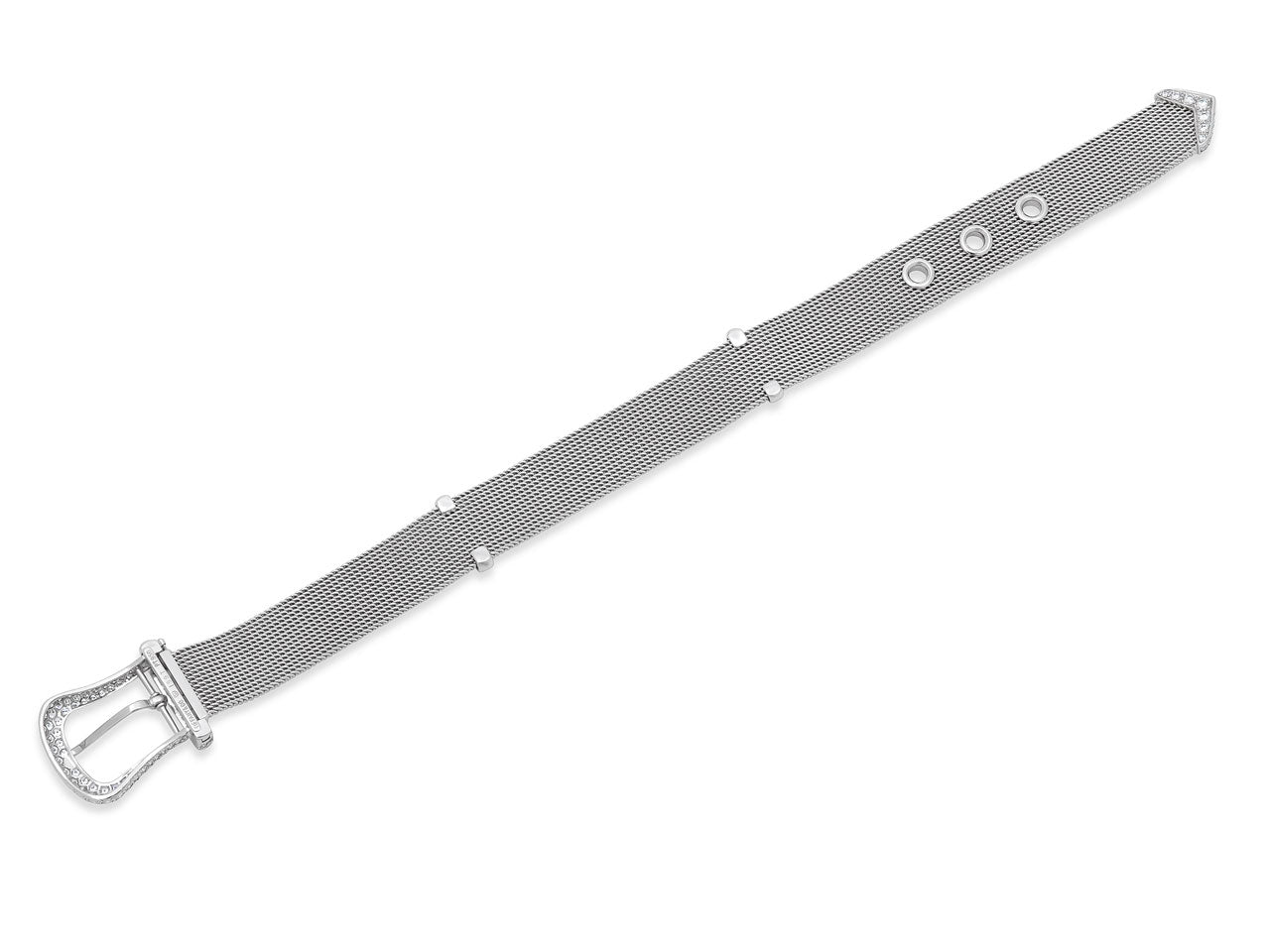 Tiffany & Co. Diamond Buckle Bracelet in Platinum