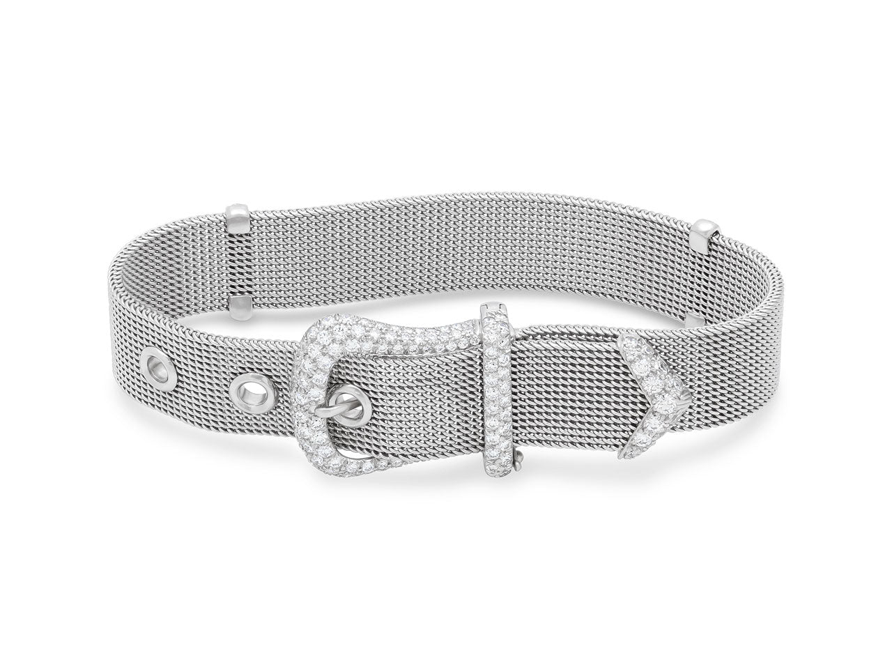 Tiffany & Co. Diamond Buckle Bracelet in Platinum