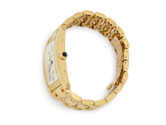 Cartier 'Tank Américaine' XL Watch in 18K Gold