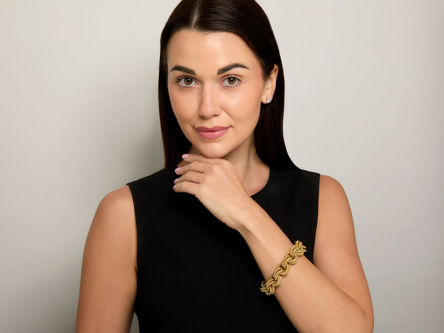 Rope Textured Bracelet in 18K Gold