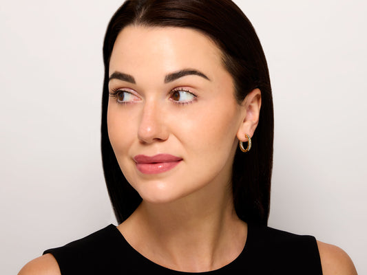Diamond Hoop Earrings in 18K Gold