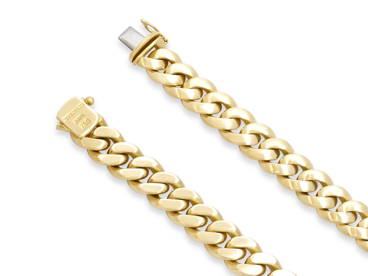 Bulgari Curb Link Bracelet in 18K Gold