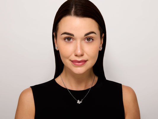 Van Cleef & Arpels 'Two Butterfly' Diamond Pendant 18K White Gold