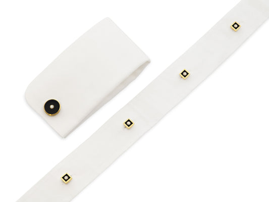 Onyx and Diamond Dress Set in 18K Gold