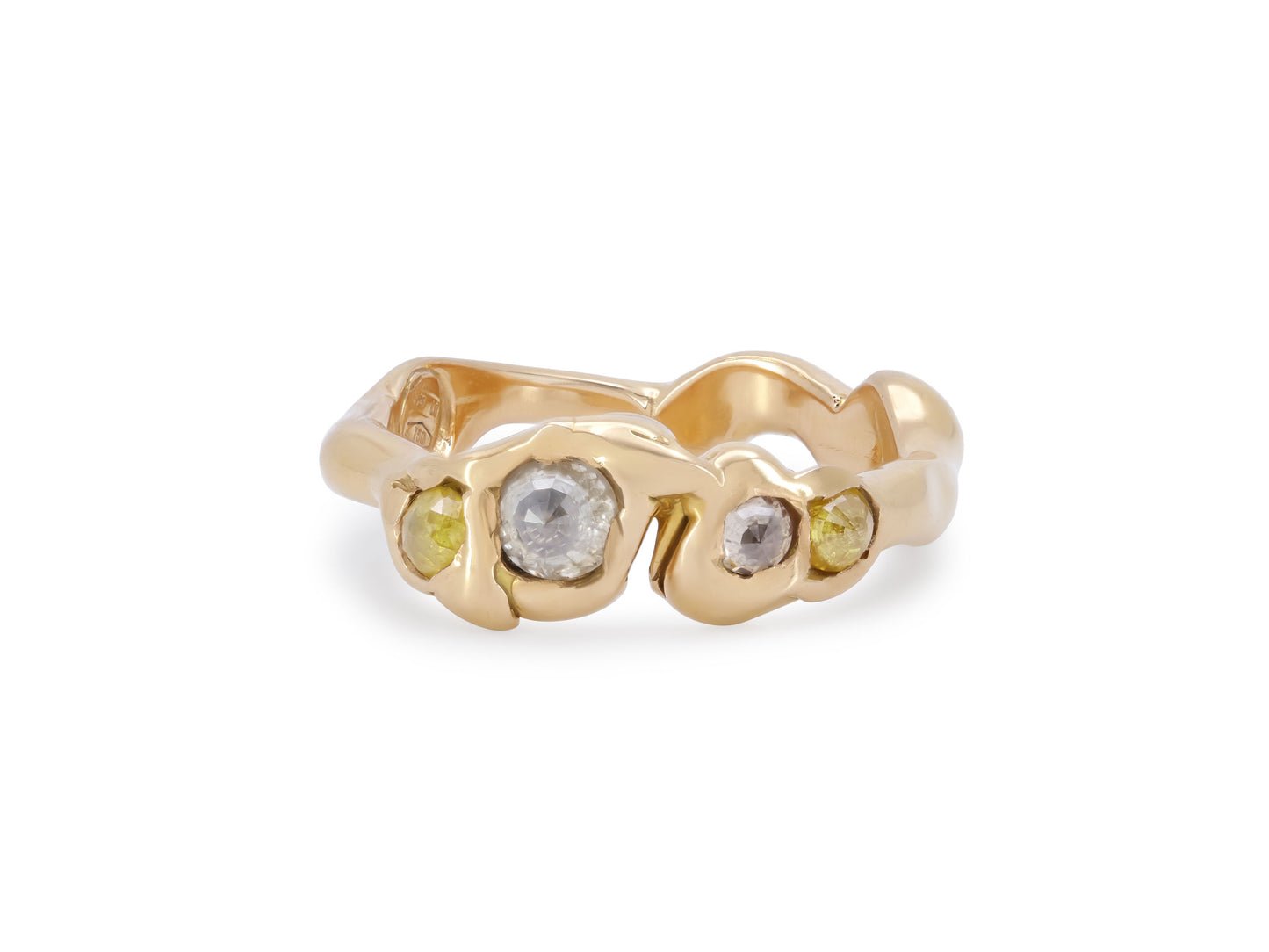 Lucifer Vir Honestus 'Organic' Diamond Ring in 18K Gold