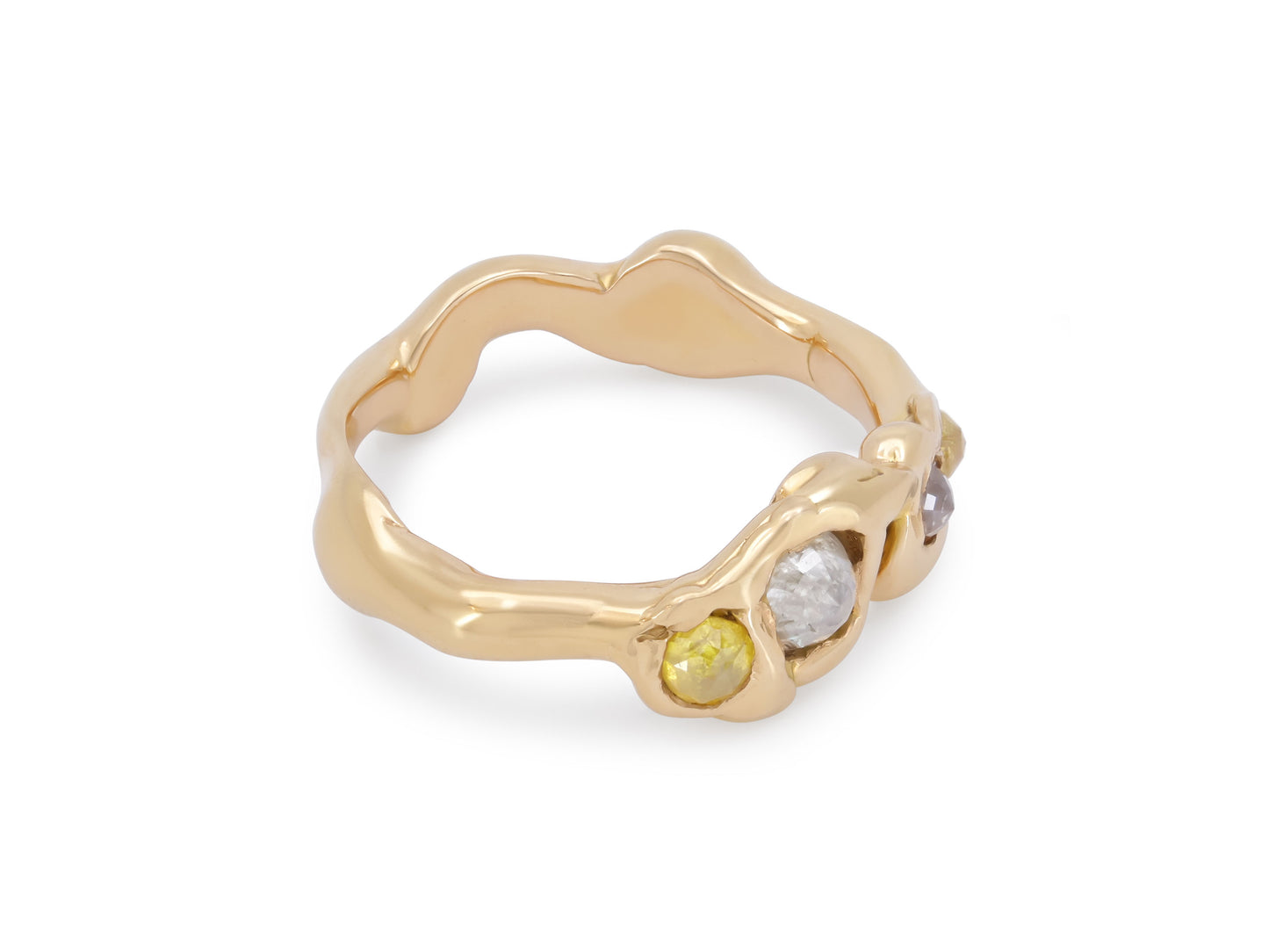 Lucifer Vir Honestus 'Organic' Diamond Ring in 18K Gold