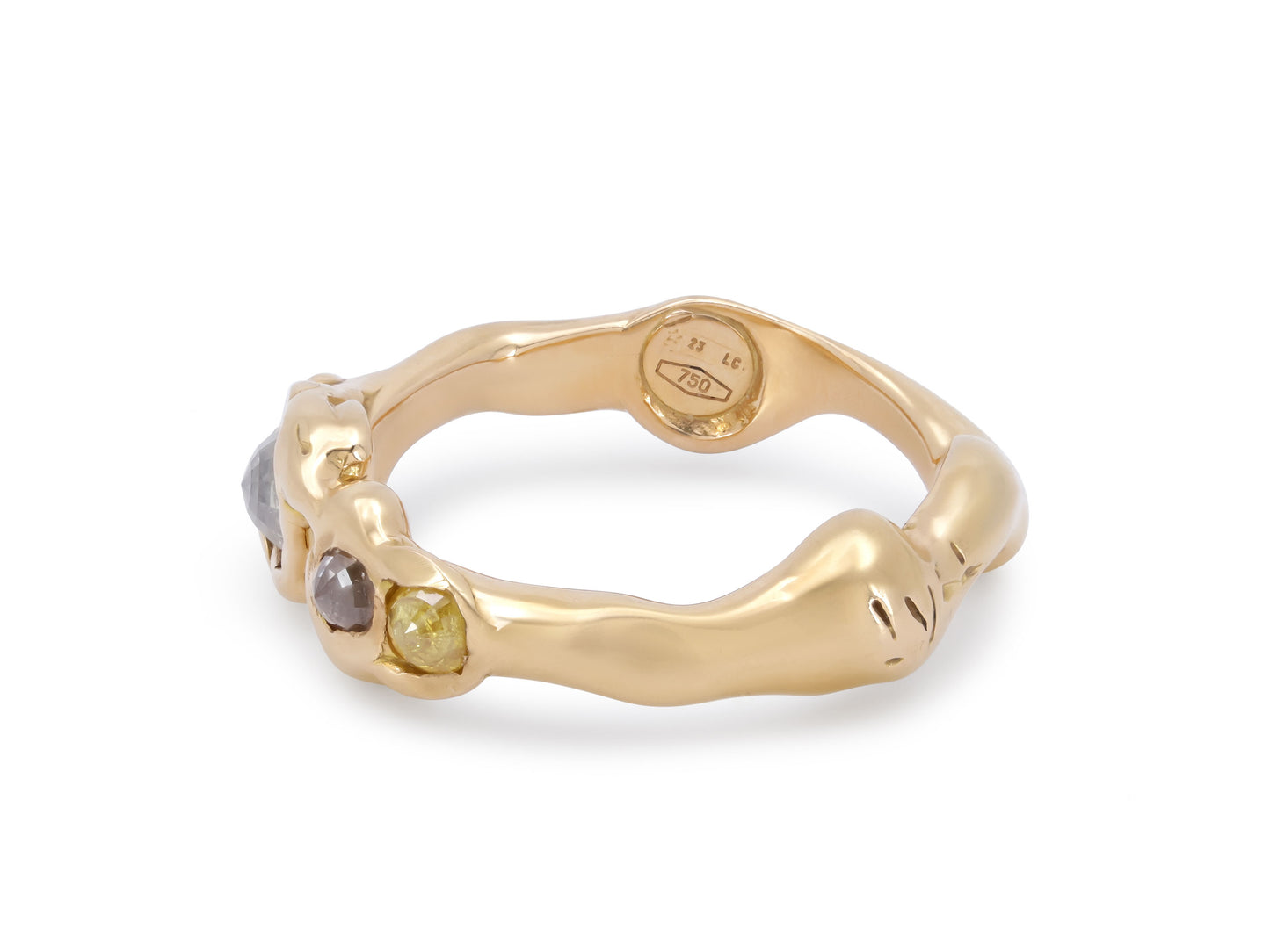 Lucifer Vir Honestus 'Organic' Diamond Ring in 18K Gold