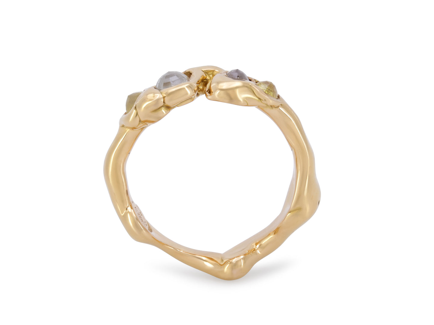 Lucifer Vir Honestus 'Organic' Diamond Ring in 18K Gold