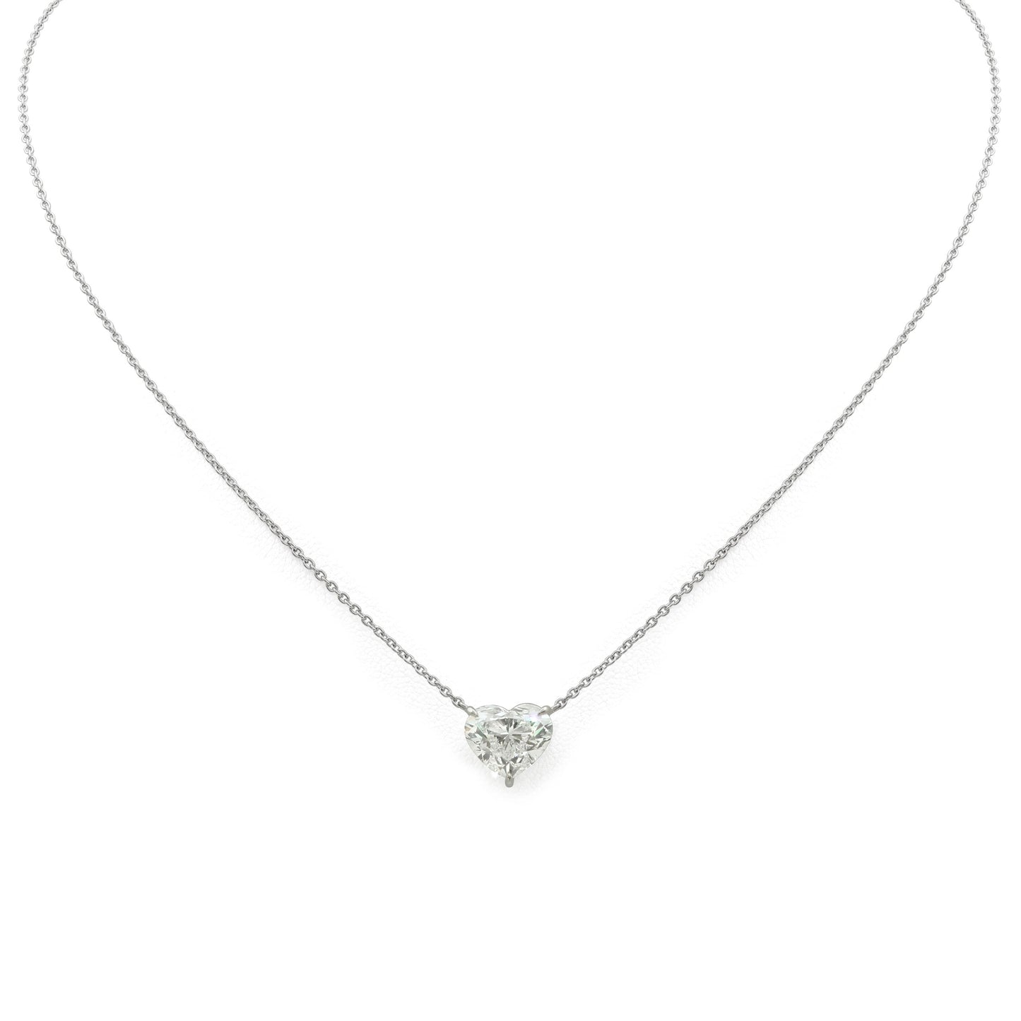 Beladora 'Bespoke' Diamond Heart Pendant, 4.01 carat H/VS1, in Platinum