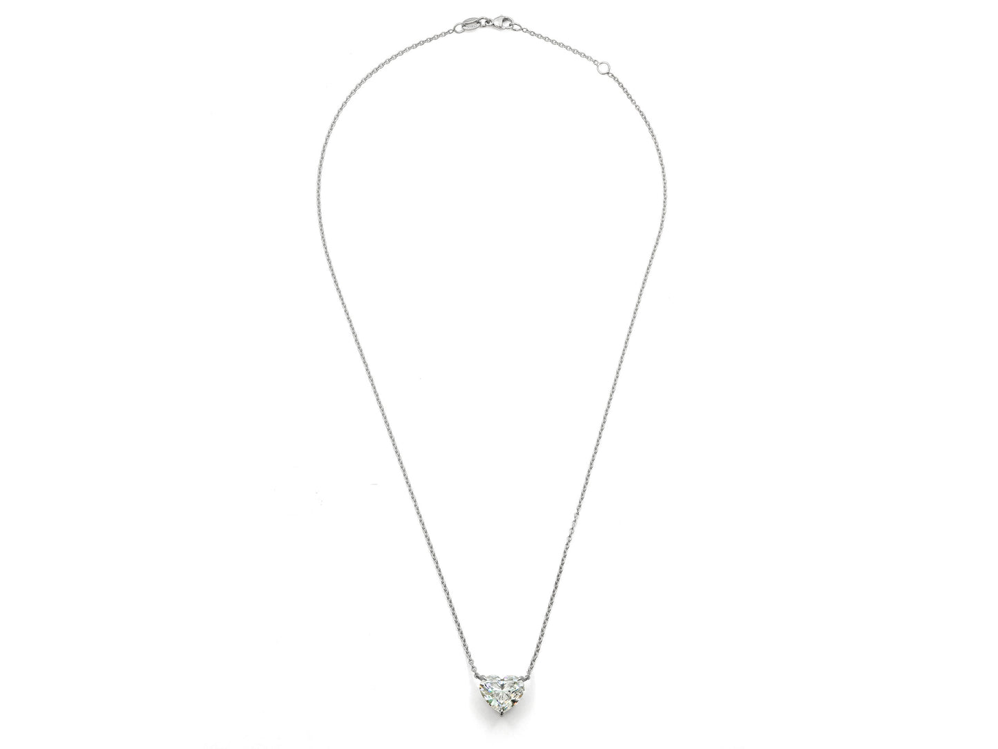 Beladora 'Bespoke' Diamond Heart Pendant, 4.01 carat H/VS1, in Platinum