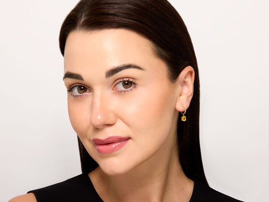 Beladora 'Reimagined' Yellow Sapphire and Diamond Earrings in 18K Gold