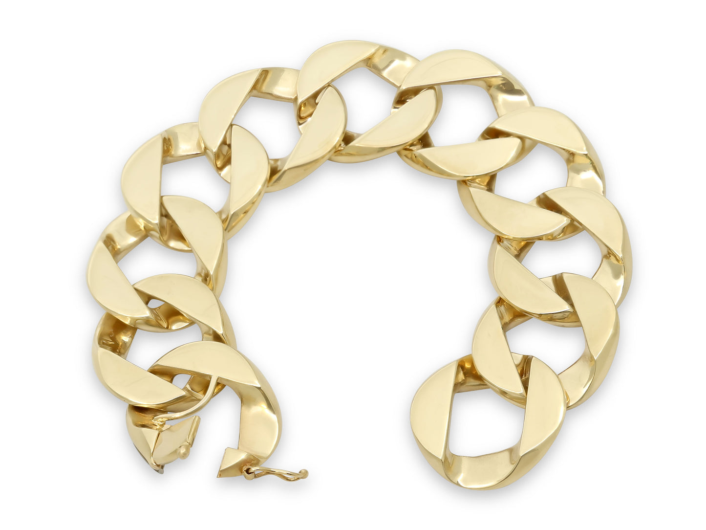 Verdura 'Curb-Link' Bracelet in 14K Gold, Large