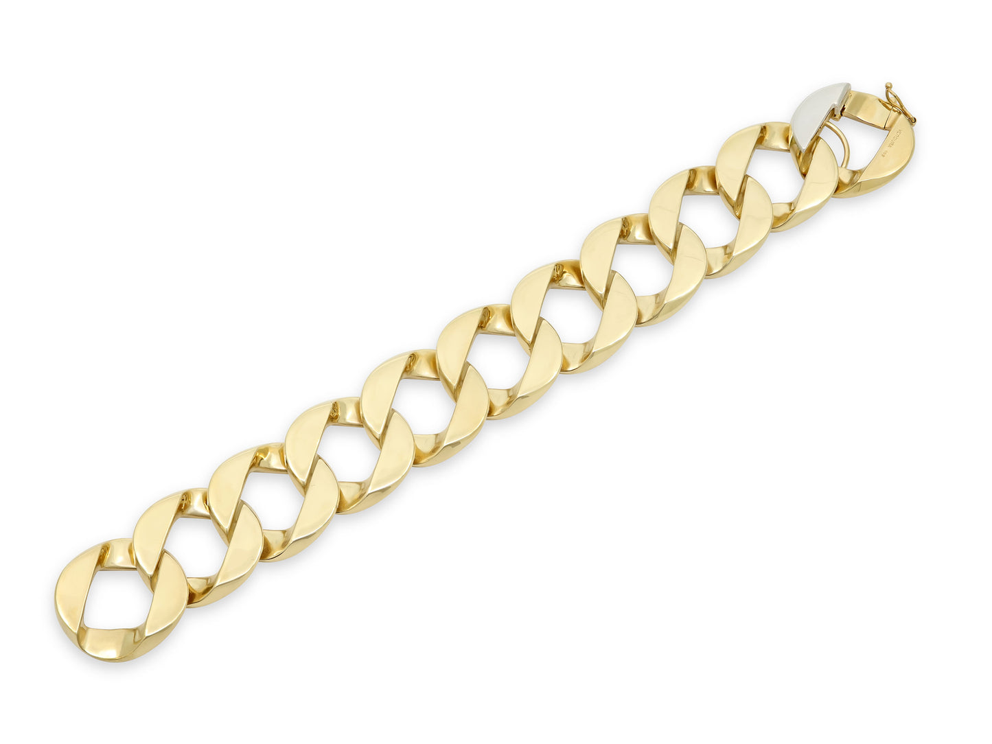 Verdura 'Curb-Link' Bracelet in 14K Gold, Large