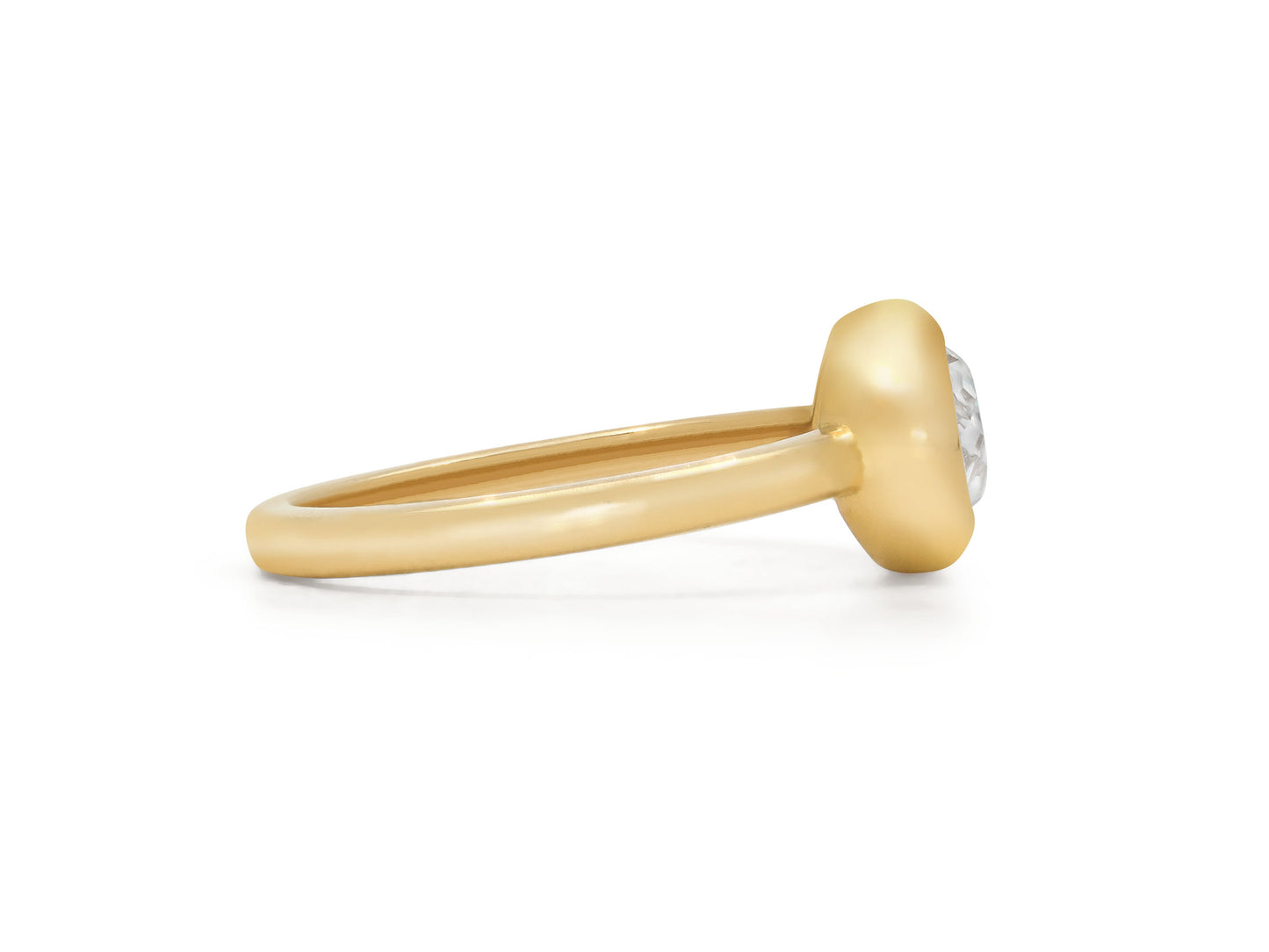 Beladora 'Bespoke' Old-Cut Moval Diamond Pinky Ring, 0.87 carat H/VS2, in 18K Yellow Gold