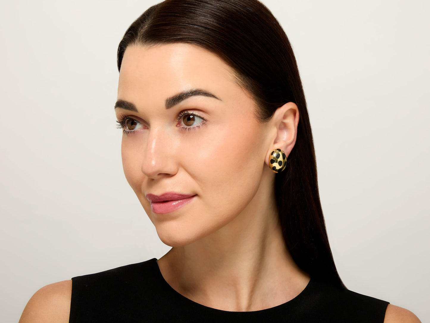 Tiffany & Co. 'Positive-Negative' Black Jade Earrings in 18K Gold, by Angela Cummings
