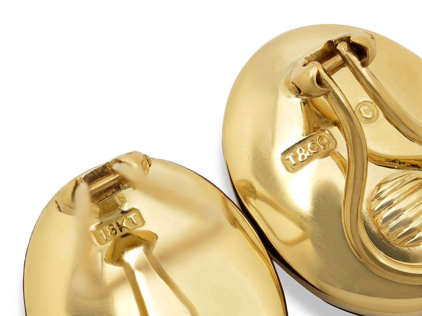 Tiffany & Co. 'Positive-Negative' Black Jade Earrings in 18K Gold, by Angela Cummings