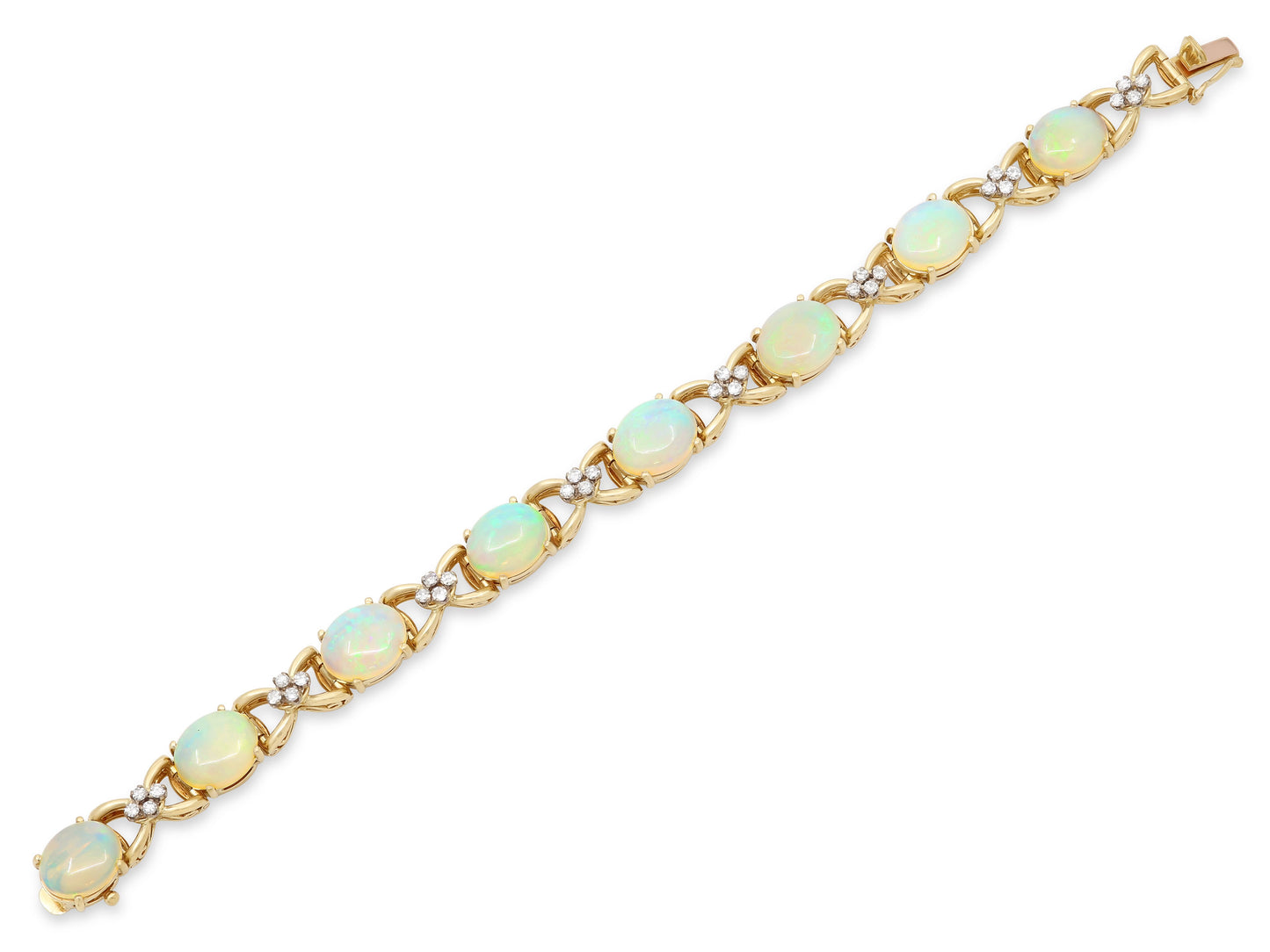 Opal and Diamond Bracelet in 18K Gold