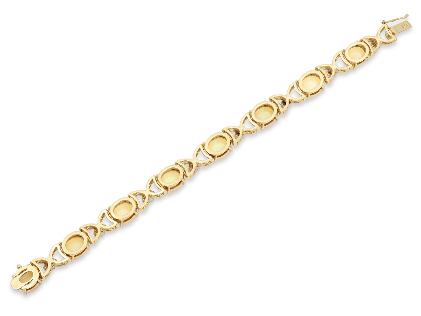 Opal and Diamond Bracelet in 18K Gold