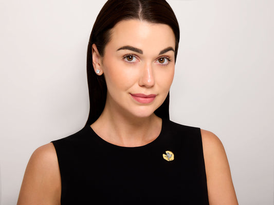 McTeigue & Co. Diamond and Emerald Frog Pin in 18K Gold and Platinum