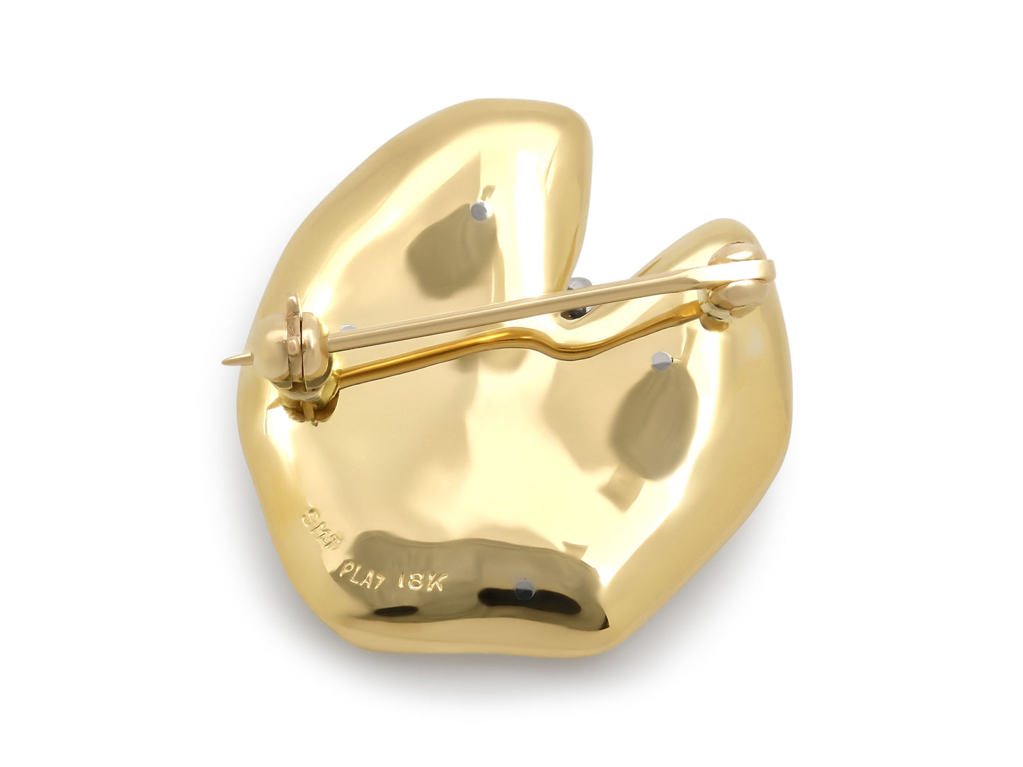 McTeigue & Co. Diamond and Emerald Frog Pin in 18K Gold and Platinum