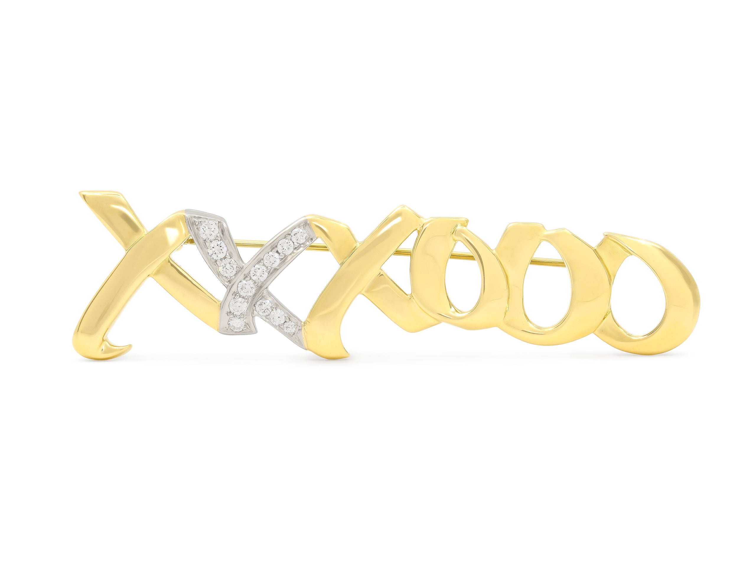 [追加コマ付き] Tiffany & Co. ベエチアン Tiffany & Co. Paloma Picasso Diamond 'XO' Brooch in #520616 – Beladora