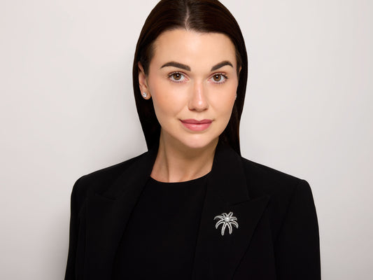 Tiffany & Co. 'Fireworks' Diamond and Pearl Brooch in Platinum